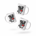 'PUG MORNING' – Black Pug Mug