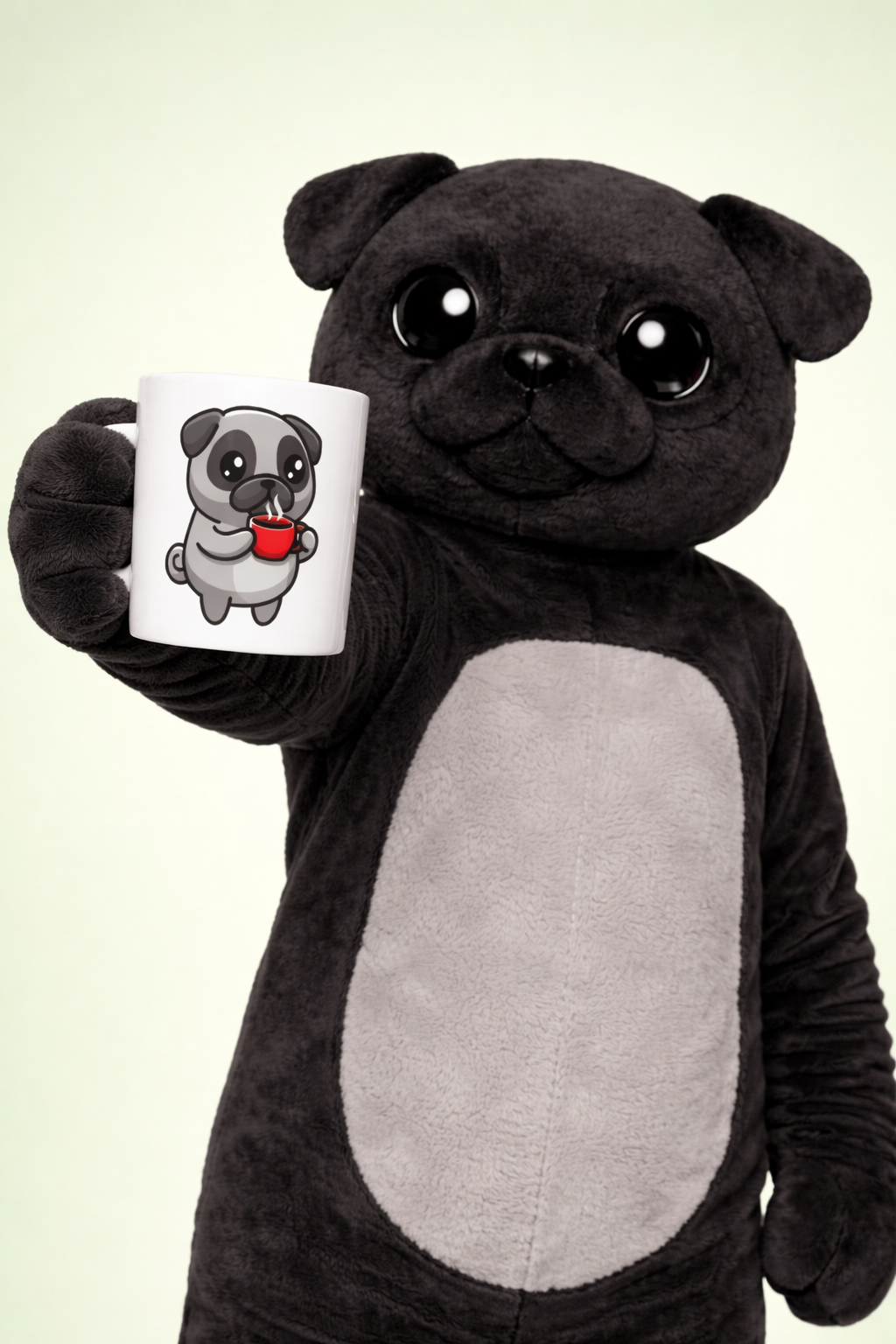 'PUG MORNING' – Black Pug Mug
